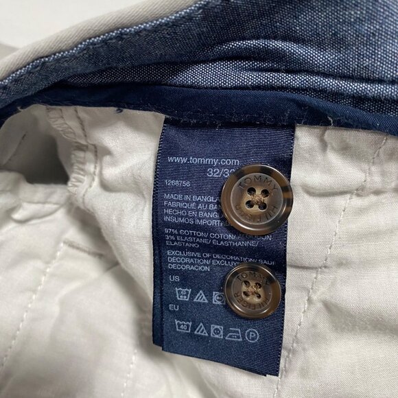 Tommy Hilfiger Mens Tailored Fit Light Gray Chino Pants 32x32 - Picture 4 of 5